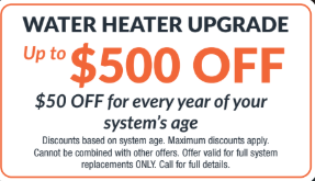 Save up to $500 off your Water Heater Upgrade